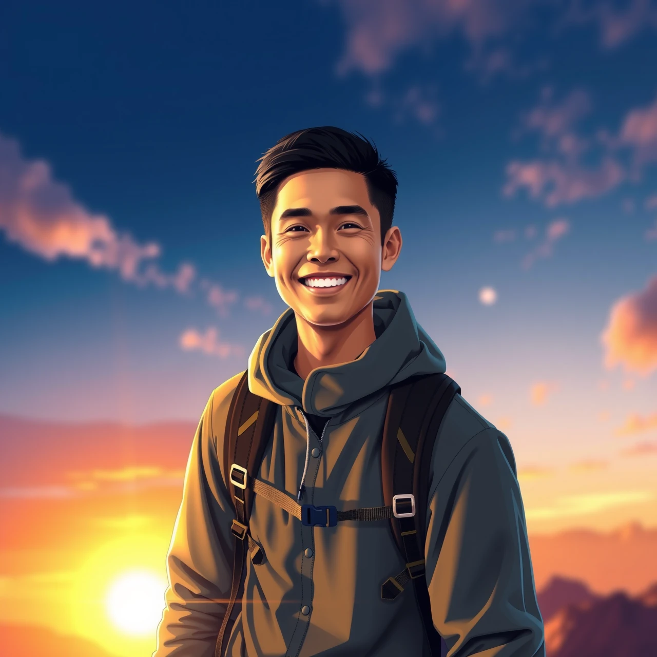 David Chen on mountain summit